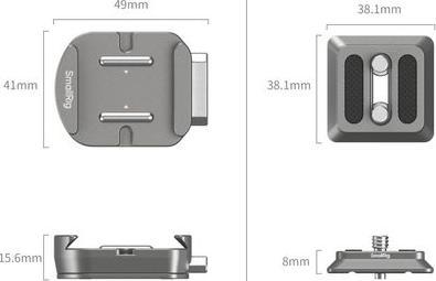 Actual product image SmallRig HawkLock H38 Arca-Swiss Schnellwechselplatte (Quick coupling plate)