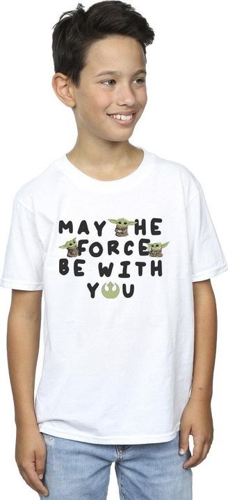 Immagine prodotto Star Wars The Mandalorian Grogu May The Force Be With You Maglietta Ragazzi (116)