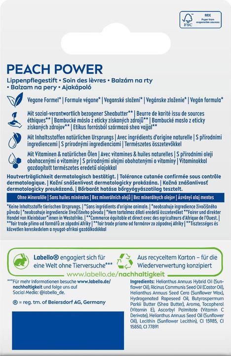 Actual product image LABELLO Peach Power Retro Edition (Lip Care Stick)