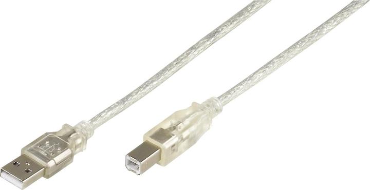 Produktbild Vivanco USB -B MM USB cable USB A USB B Translucent (1.80 m, USB 2.0)
