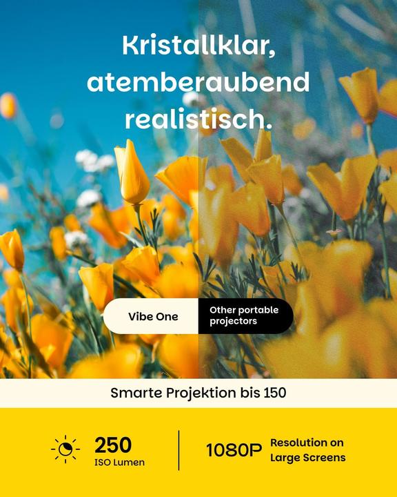 Actual product image XGIMI Tragbarer Mini-Beamer Vibe One (Full HD)