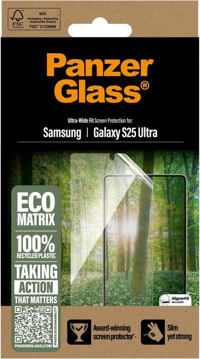Produktbild PanzerGlass ® ECO MATRIX Displayschutz Samsung Galaxy S 2025 Ultra | Ultra-Wide Fit (1 Stück, Samsung Galaxy S25 Ultra)