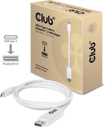 Produktbild Club 3D USB Typ C — DisplayPort (USB Typ-C)
