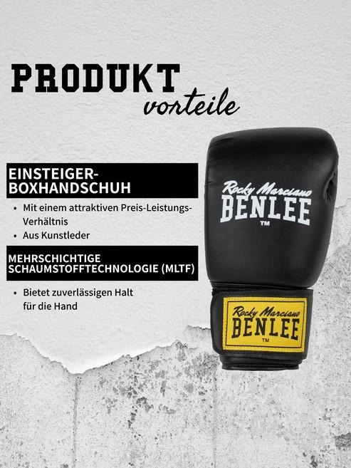 Image du produit Benlee Gants de boxe Rodney Noir (12 OZ, Taille unique)