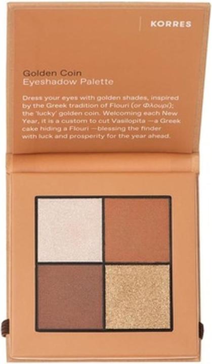 Actual product image Korres Eyeshadow Palette Golden Coin in Golden Shades (Golden Coin)