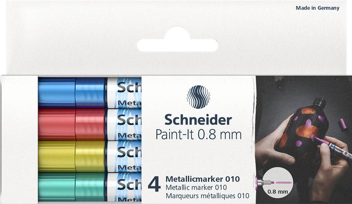 Produktbild Schneider Metallicmarker Paint-It 010 0,8mm 4er Grundfarben (4x)