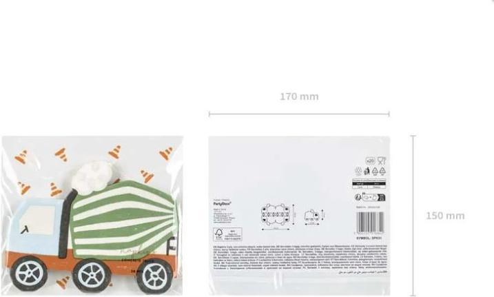 Actual product image Partydeco Camion (20 pcs., 26 x 32 cm)