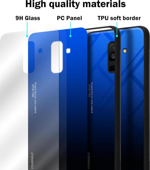 Actual product image Cadorabo TPU 2 colors glass cover (Samsung Galaxy A6+)