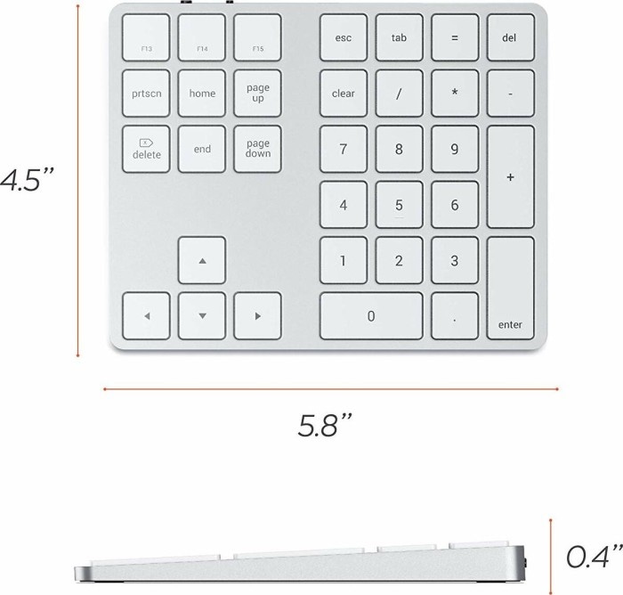 Actual product image Satechi Alu Extended (Numeric keypad, Wireless)