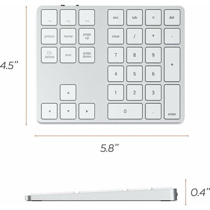 Thumbnail - Satechi Alu Extended (Nummernblock, Kabellos), Tastatur, Silber
