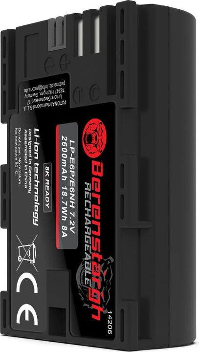 Produktbild Berenstargh Akku LP-E6P für Canon R5 Mark II R6 Mark II R7 R6 R5 R (Kamera Akku)
