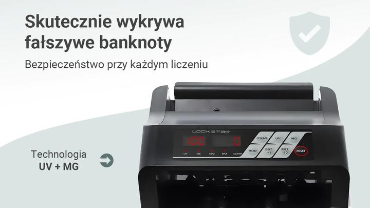 Image du produit Extralink Lockstar Compteuse de billets professionnelle pour billets de banque Uv, Ir, mg X-300 (Compteuse de billets)