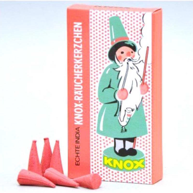 Knox, Duftkerzen, Ostalgie-Design - Räucherkerzen Sandel, 24 Stk.