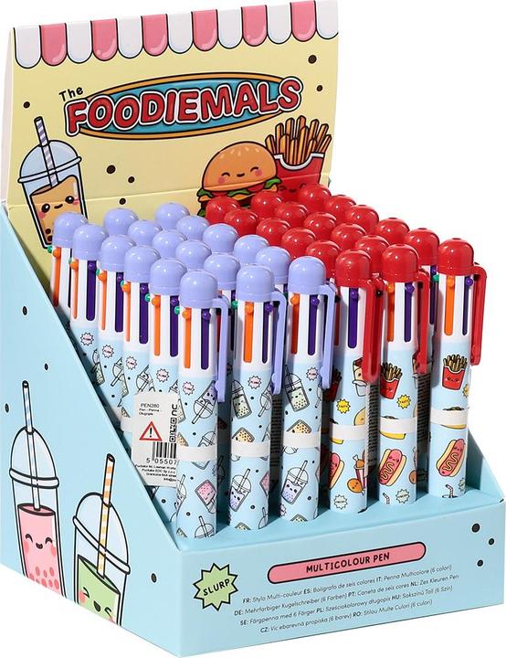 Image du produit Sombo Stylo à bille Foodiemals 6 couleurs ass. (36x)