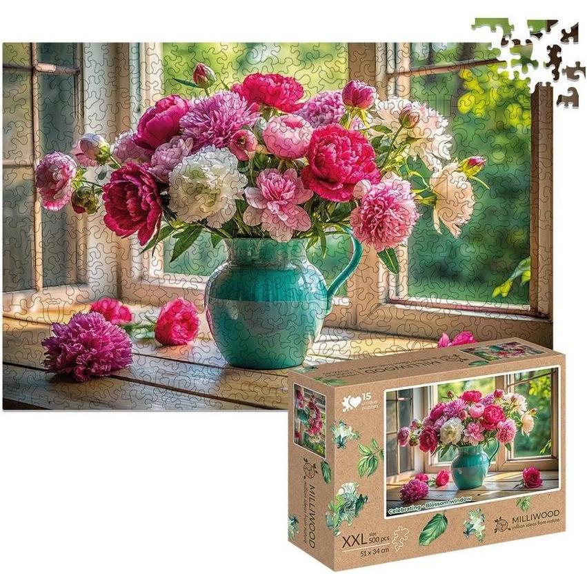 Alexander Holzpuzzle 500 Blühendes Fenster (500 pezzi)