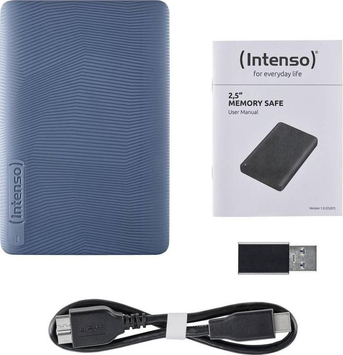 Actual product image Intenso HDD 2TB Memory Safe 2.5" USB 3.2 Gen1 Blue (2 TB)