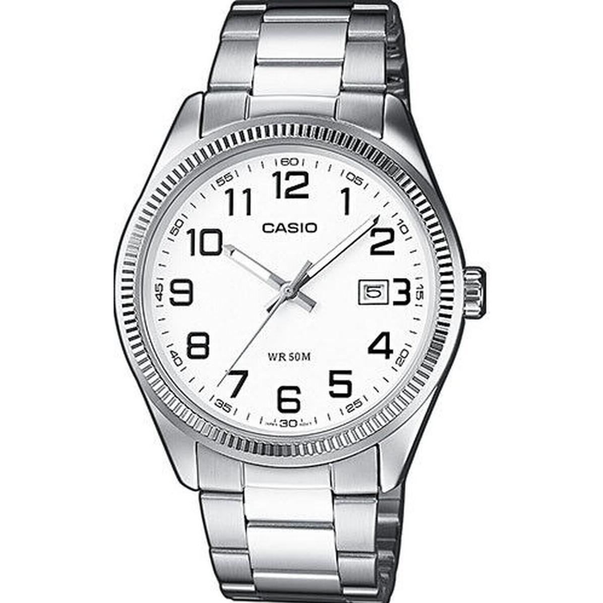 Casio Argento Orologio Da Polso, Collection, (Cronografo, 38 Mm)