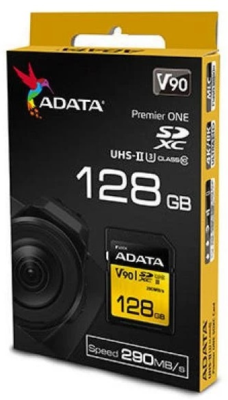 Actual product image Adata SDXC card Premier ONE UHS-II 128 GB (128 GB, SDXC, U3, UHS-II)