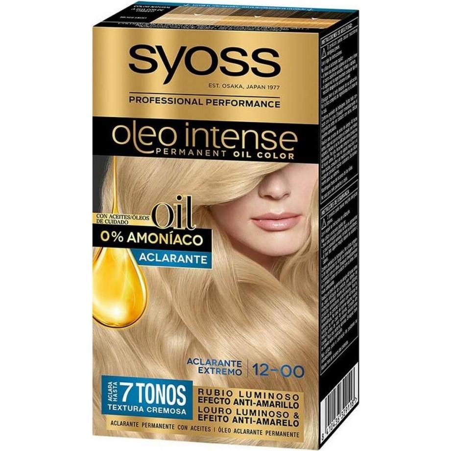 Syoss, Haarfarbe, OLIO INTENSE tinte sin amoniaco #12.0-aclarante extremo 5 pz (12-00)