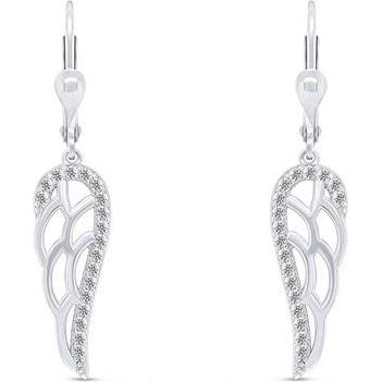 Brilio, Ohrringe, Silver - Beautiful silver earrings Angel wing EA330W