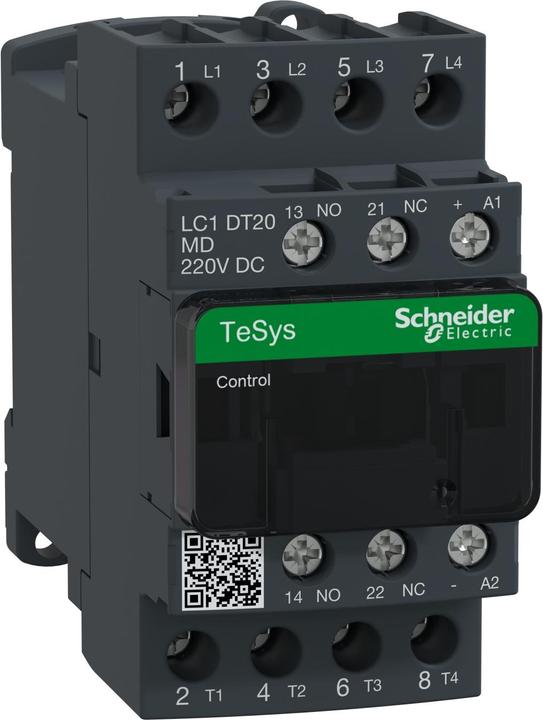 Actual product image Schneider Electric Coil contactor 4 pole NO,20A,220VDC,AC1