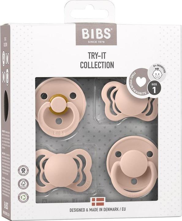 Image du produit Bibs tétine Try-It Collection, Blush (4 x, jusqu'à 6 M.)