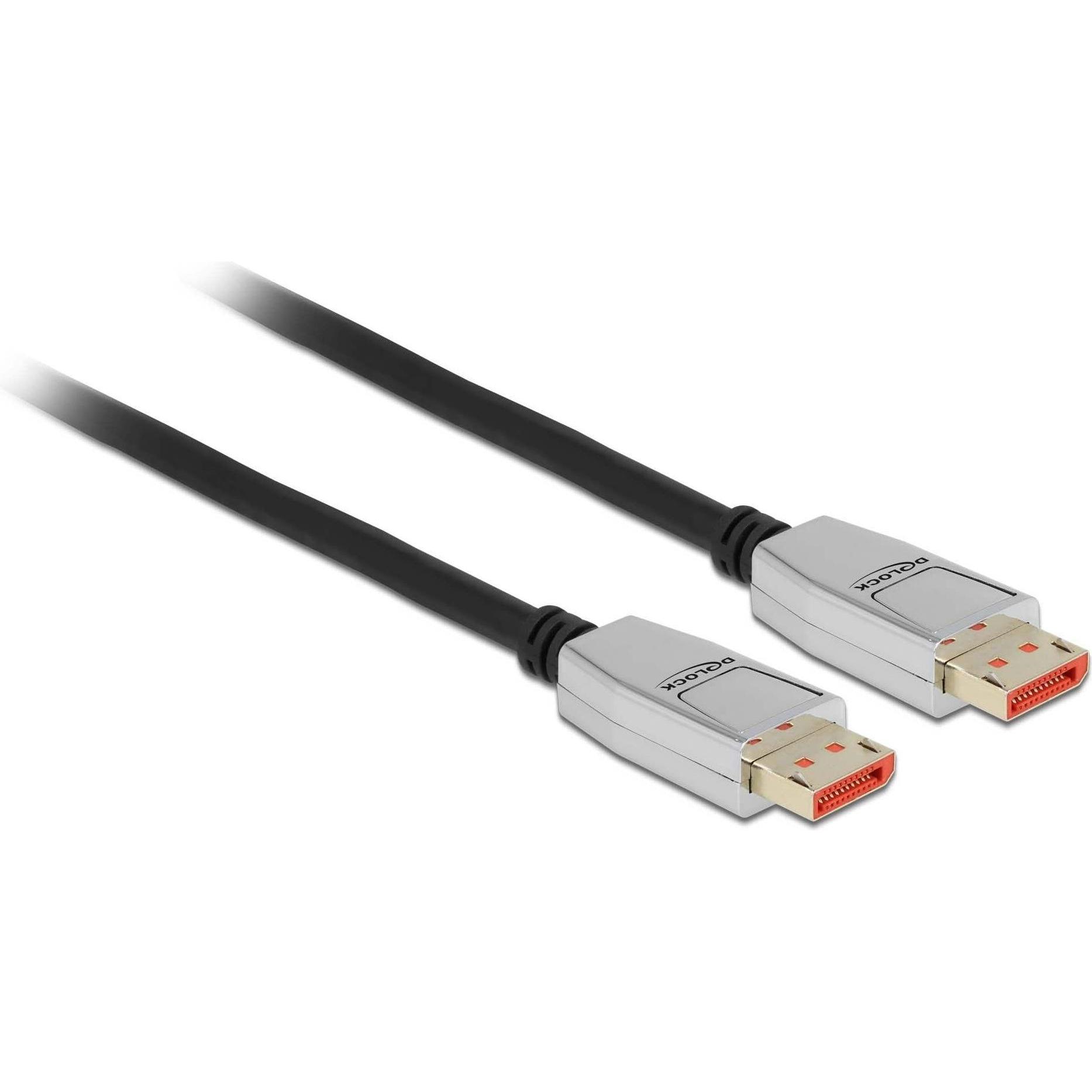 Delock DisplayPort Kabel 8K 60 Hz 1 m (1 m, DisplayPort), Video Kabel