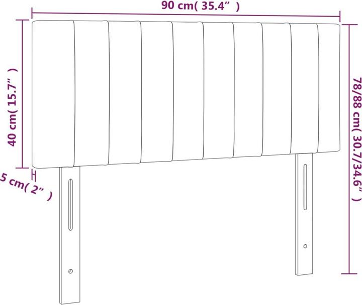 Actual product image vidaXL Laureen (90 x 5 x 88 cm)