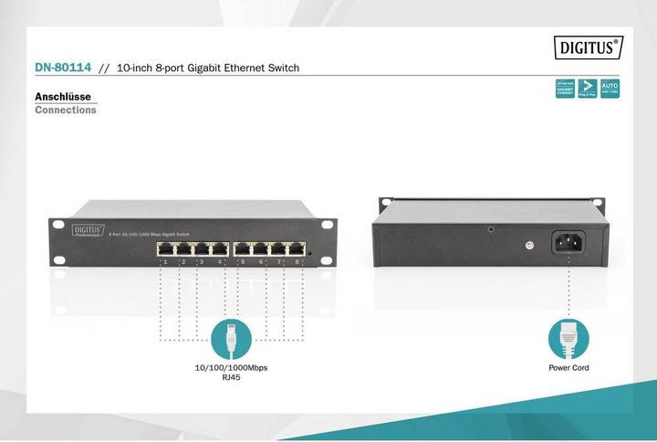 Actual product image Digitus DN-80114 (8 ports)