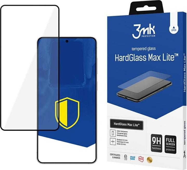 Image du produit 3MK Tempered glass HardGlass Max Lite Black for Samsung Galaxy S25 Edge (Samsung Galaxy S25 Edge)
