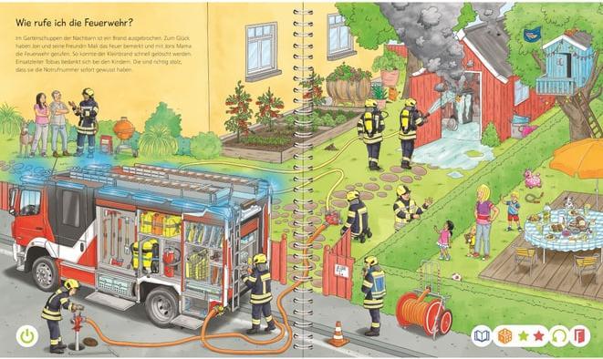 Actual product image tiptoi Bei der Feuerwehr (German, Daniela escape, Niklas Böwer, 2022)