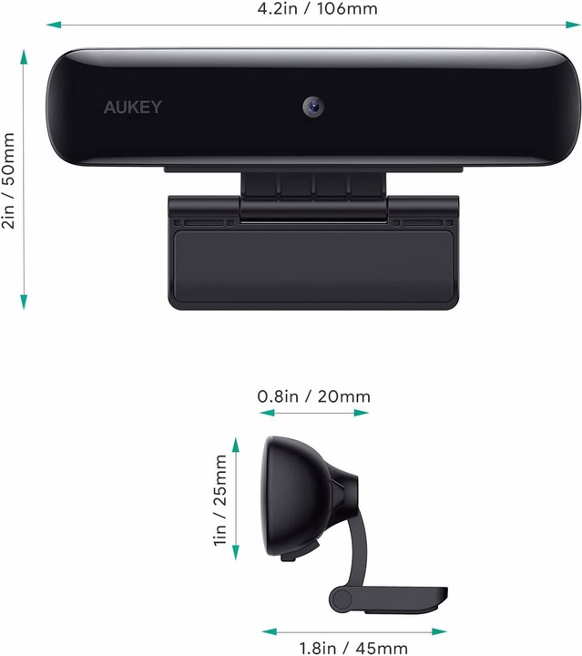 Actual product image Aukey Webcam (2 Mpx)