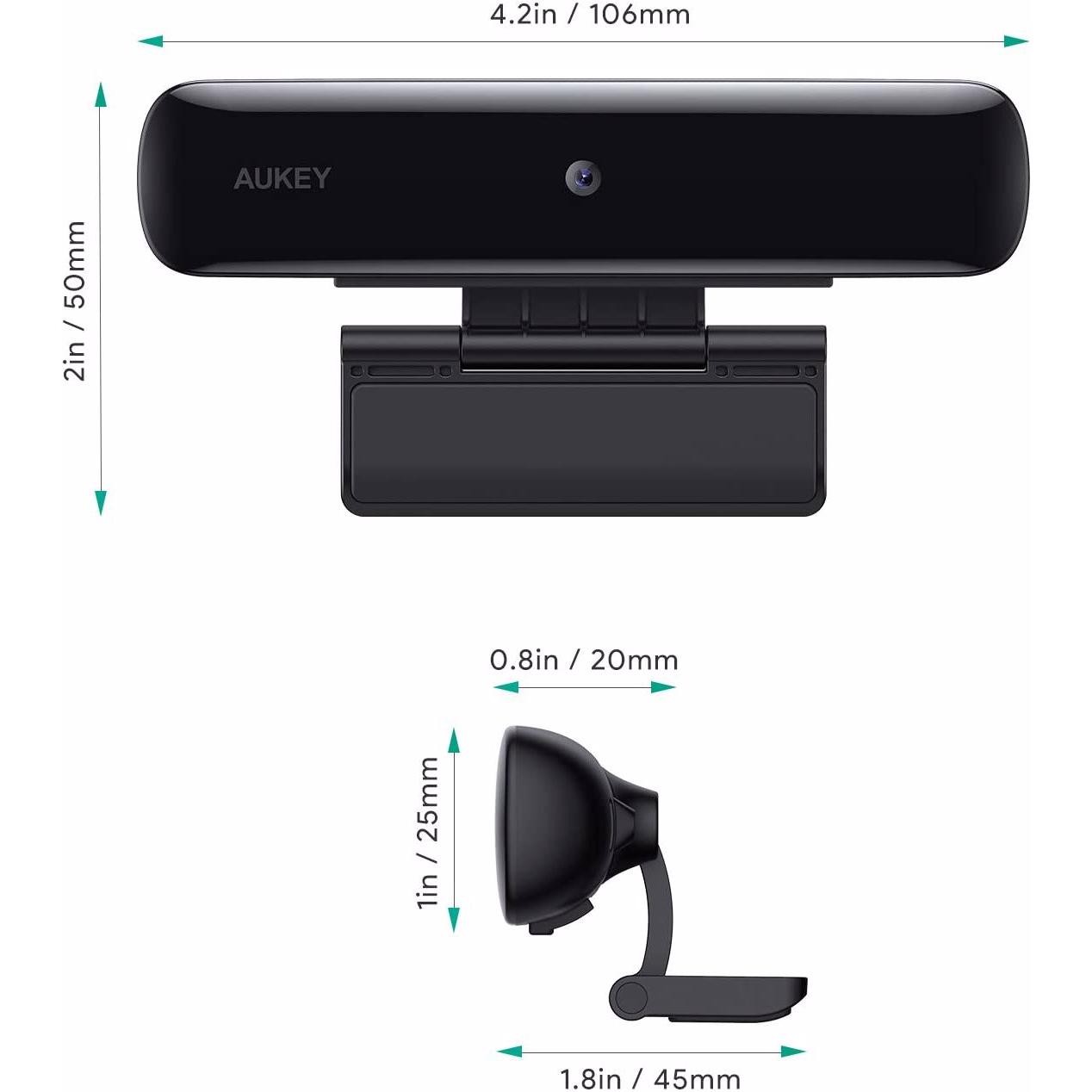 Thumbnail - Aukey Webcam (2 Mpx), Webcam, Schwarz