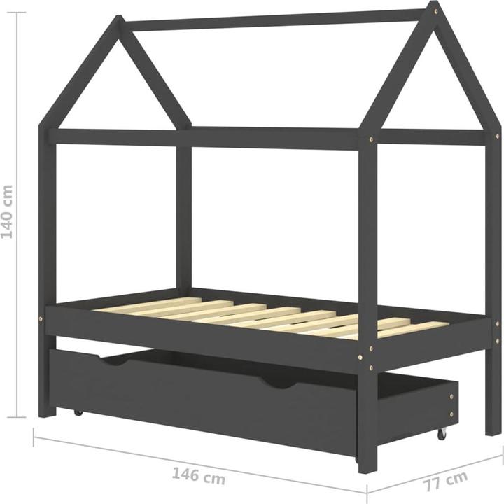Produktbild vidaXL Kinder Bettrahmen (70 x 140 cm)