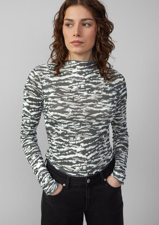 Produktbild S.Oliver T-Shirt Leicht transparentes Longsleeve mit All-over-Print (XXL)