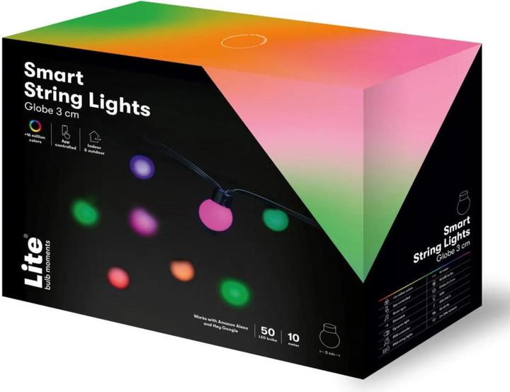 Nordic Smartlight Lite Bulb Moments 10m Smart Outdoor Light Chain - 50 x Globe 3 cm (1 m)