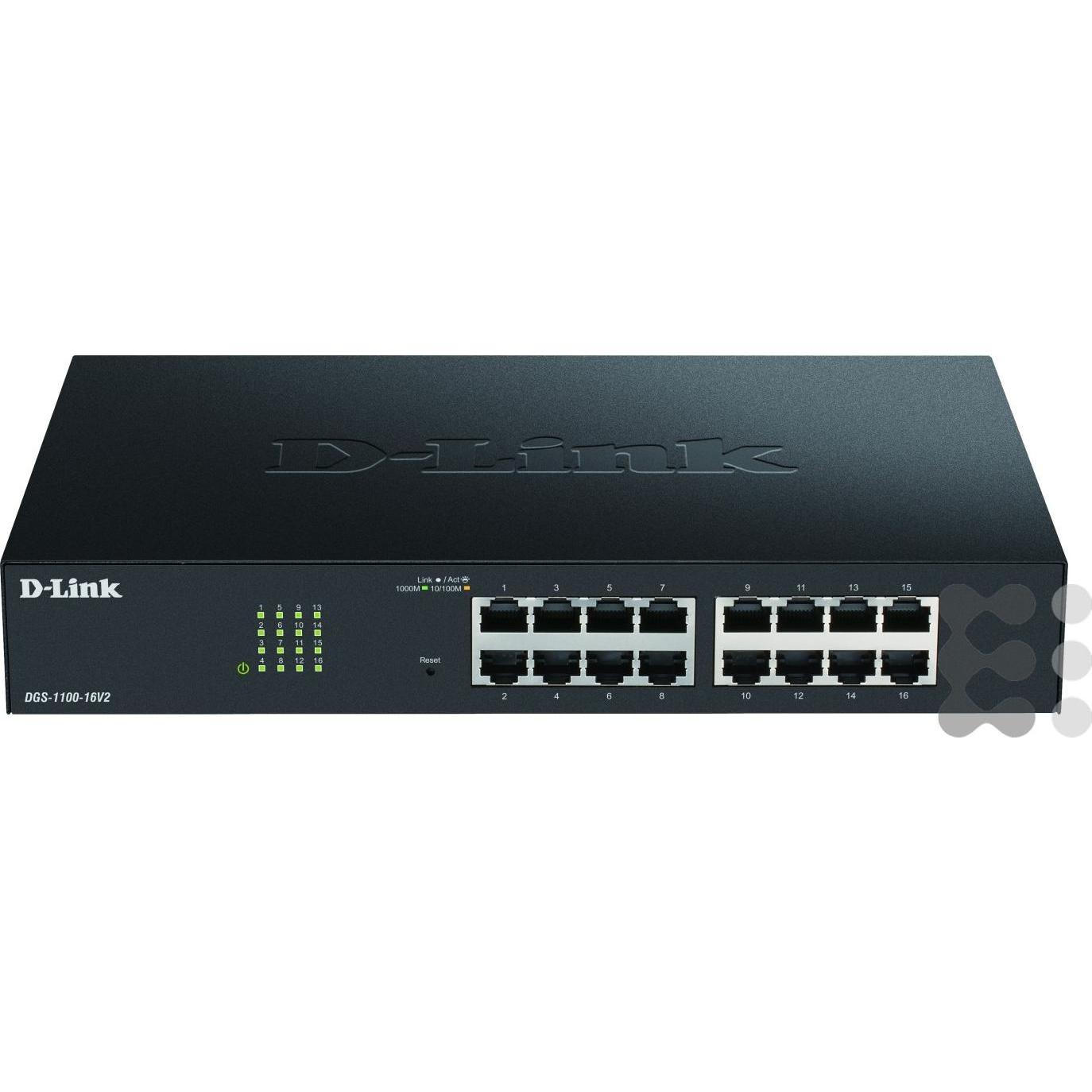 D-Link DGS-11XX (16 Ports), Netzwerk Switch, Schwarz