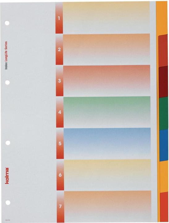 Immagine prodotto Kolma Indice A4 superstrong fustellato 7 pezzi colorati