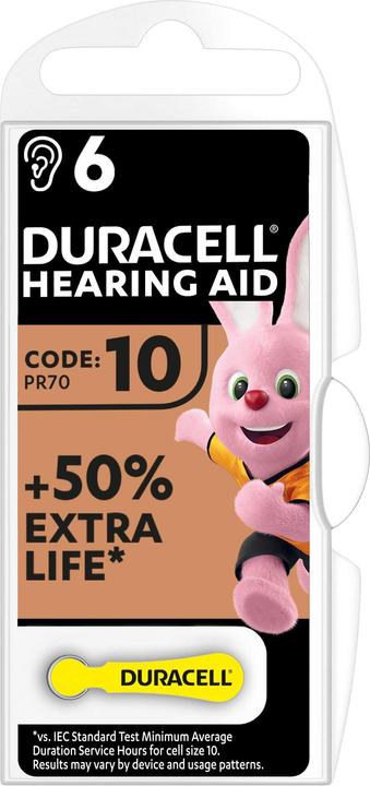 Actual product image Duracell Hearing Aid (6 pcs., 10, 100 mAh)