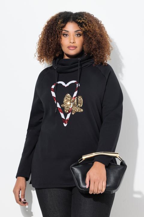 Produktbild Ulla Popken Sweatshirt, Zuckerstangen, Stehkragen, Langarm (42, 44)