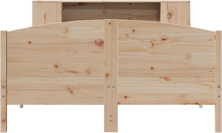 Produktbild vidaXL Massivholzbett Holzbett Bett mit Regal ohne Matratze Weiss 180x200cm (180 x 200 cm)