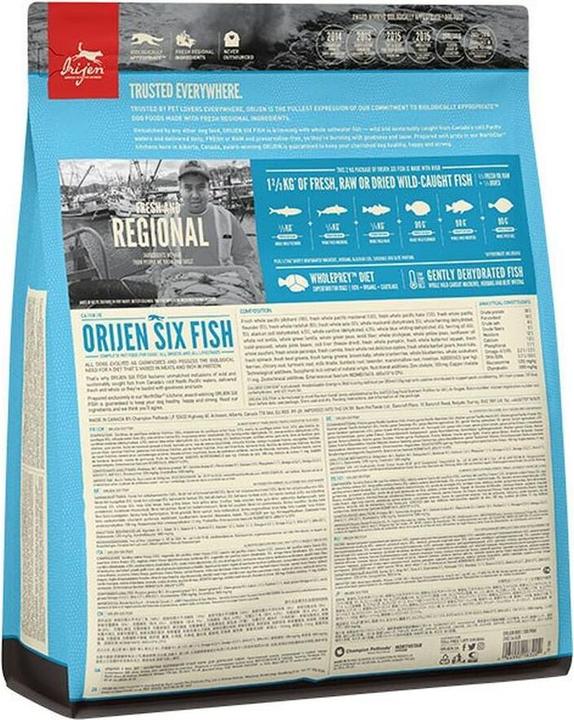 Actual product image Orijen Six Fish (Adult, 1 pcs., 2000 g)
