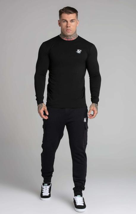 Actual product image Siksilk Sweatpants Black Essential Cargo Jogger (XL)