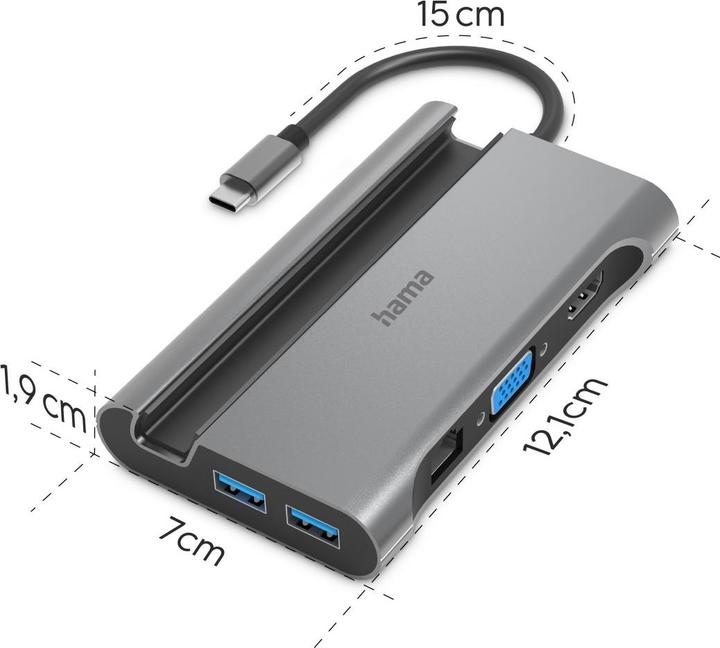 Actual product image Hama Multiport (USB-C, 7 ports)
