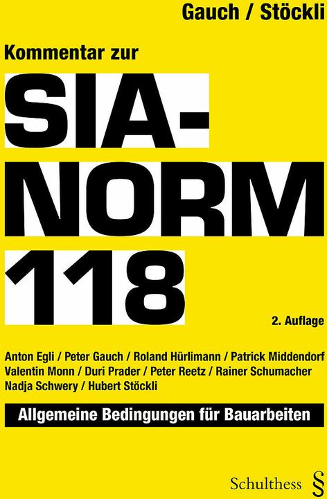 Actual product image Kommentar zur SIA-Norm 118 (German, Hubert Stöckli, Peter Gauch, 2017)