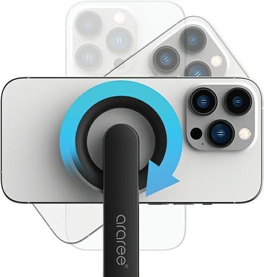 Actual product image Araree Selfie Stick Bluetooth Magfie POD biały/white MagSafe Tripod AR60-01727B