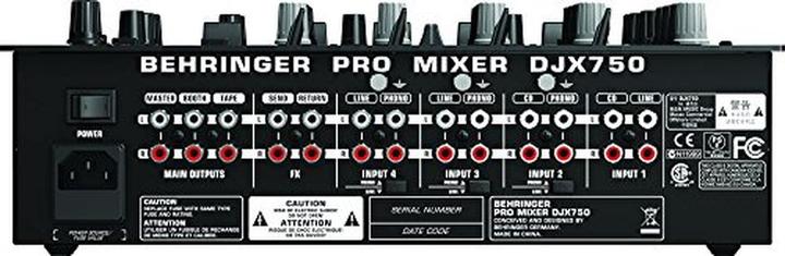 Image du produit Behringer DJX750 Professional 5 Channel DJ Mixer with Advanced Digital Effects and BPM Counter (Clubmixer)