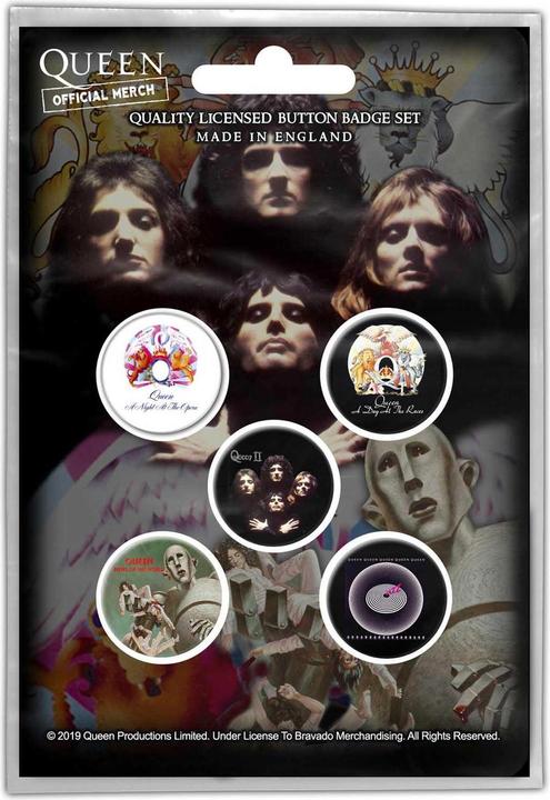 Actual product image Queen Album badge set (pack of 5)