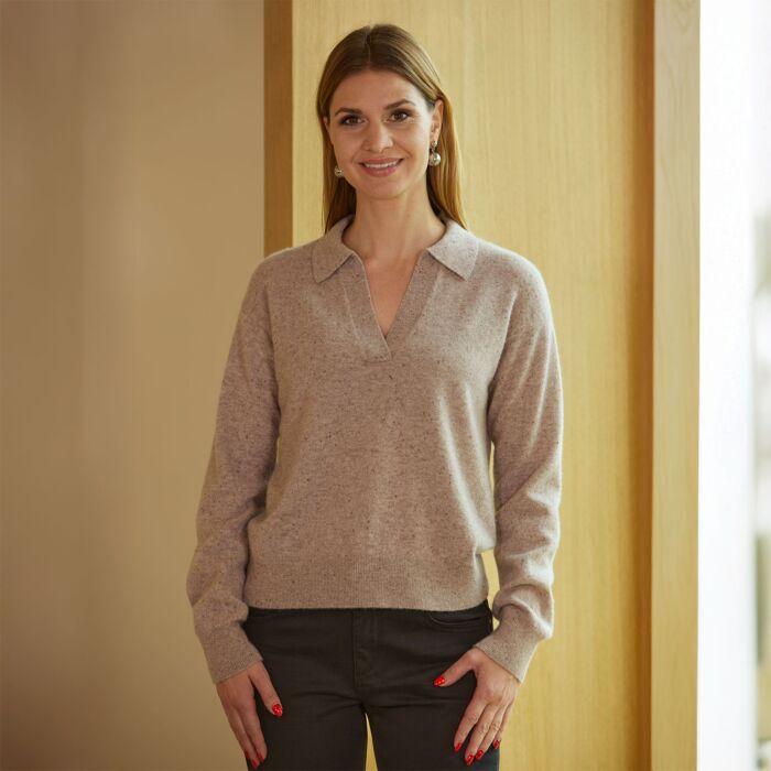 Produktbild Enrico Rosselli Damen Pullover mit Polokragen (XL)