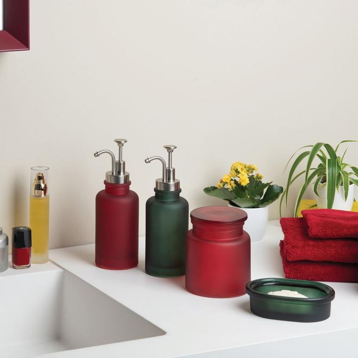Actual product image spirella Soap dispenser Yoko 0.3 l, Bordeaux, glass
